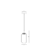 Orvella Slim Pendant Ceiling Light Black Matt-Gold Glass LED 3000K-2