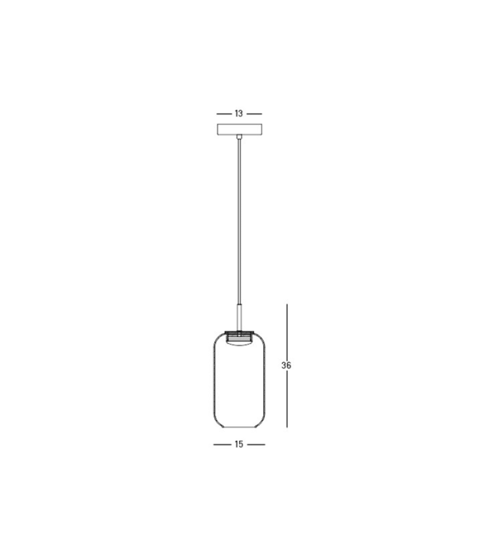Orvella Slim Pendant Ceiling Light Black Matt-Smoked Glass LED 3000K-3