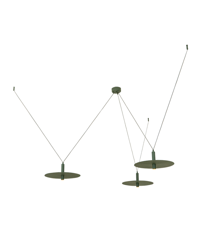 Teryos Cluster Pendant Ceiling Light Army Green LED 3000K-1