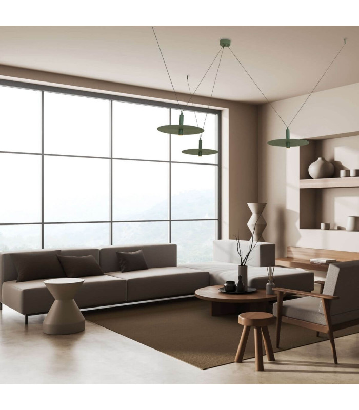 Teryos Cluster Pendant Ceiling Light Army Green LED 3000K-3