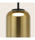 Thrya Bar Pendant Ceiling Light Black Matt-Gold Glass LED 3000K-4