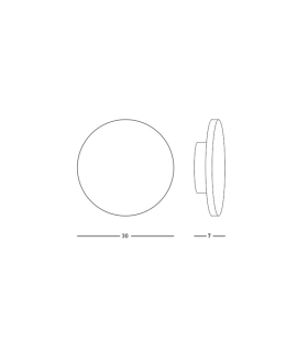 Neris 30cm Flush Wall Lamp Blue Lagoon LED 3000K-2