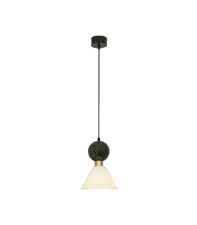 Galara Cone Slim Pendant Ceiling Light Sandy Black-Brass-Green Marble 1XE14-1