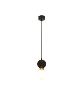 Galara Globe Slim Pendant Ceiling Light Sandy Black-Brass-Black Marble 1XG9-1