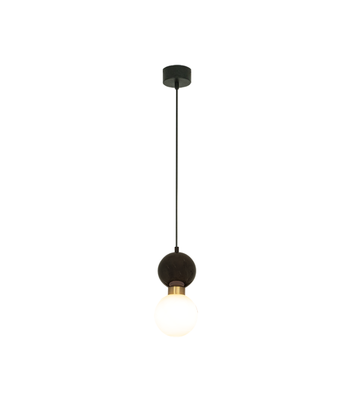 Galara Globe Slim Pendant Ceiling Light Sandy Black-Brass-Black Marble 1XG9-1