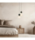 Galara Cone Slim Pendant Ceiling Light Sandy Black-Brass-Black Marble 1XE14-3