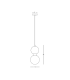Galara Globe Slim Pendant Ceiling Light Sandy Black-Brass-Green Marble 1XG9-2