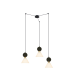 Galara Cone Cluster Pendant Ceiling Light Sandy Black-Brass-Black Marble 3XE14-1