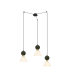 Galara Cone Cluster Pendant Ceiling Light Sandy Black-Brass-Green Marble 3XE14-1