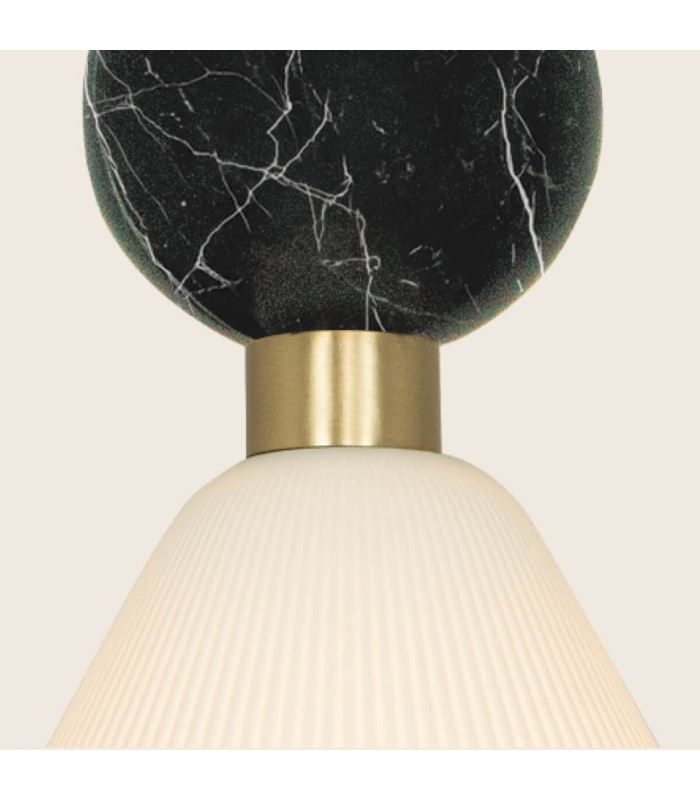Galara Cone Cluster Pendant Ceiling Light Sandy Black-Brass-Black Marble 3XE14-4