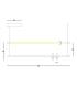 Nerida 150cm Bar Pendant Ceiling Light Sandy Black LED 3000K-4