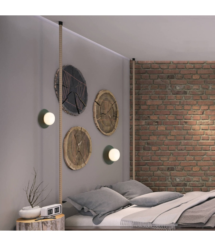 Pyra Globe Wall Lights Army Green 1XG9-3