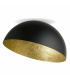Maris 70cm Semi Flush Ceiling Light Black Matt - Golden Leaf 1ΧΕ27-1