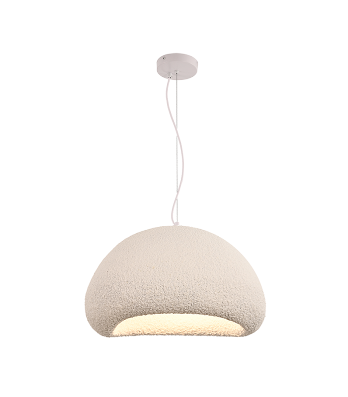 Elunor Dome Pendant Ceiling Light Natural 1ΧΕ27-1