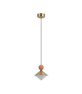 Radiant Slim Pendant Ceiling Light Brass-Beige Red LED 3000K Dimmable-1