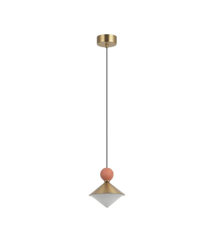 Radiant Slim Pendant Ceiling Light Brass-Beige Red LED 3000K Dimmable-1