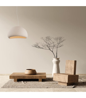 Elunor Dome Pendant Ceiling Light Natural 1ΧΕ27-2