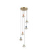 Radiant 6 Light Cluster Pendant Ceiling Light Brass-Beige Red-Pastel Grey Greenpastel Blue LED 3000K Dimmable-1