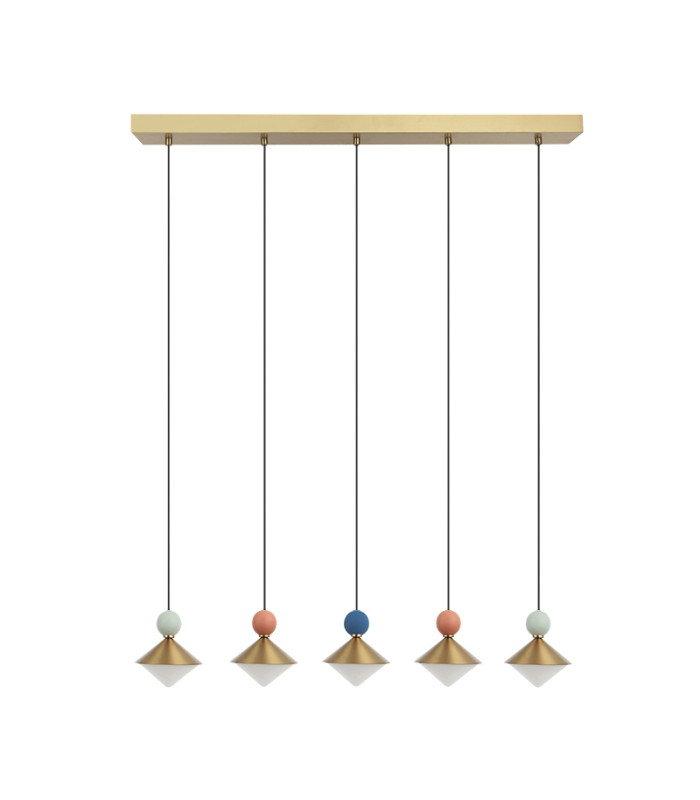 Radiant Bar Pendant Ceiling Light Brass-Beige Red-Pastel Grey Greenpastel Blue LED 3000K Dimmable-1
