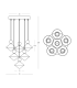 Radiant 6 Light Cluster Pendant Ceiling Light Brass-Beige Red-Pastel Grey Greenpastel Blue LED 3000K Dimmable-5