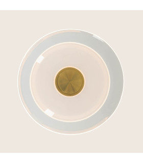Eclipse Dome Pendant Ceiling Light Brushed Brass-Clear Glass LED 3000K Dimmable-2