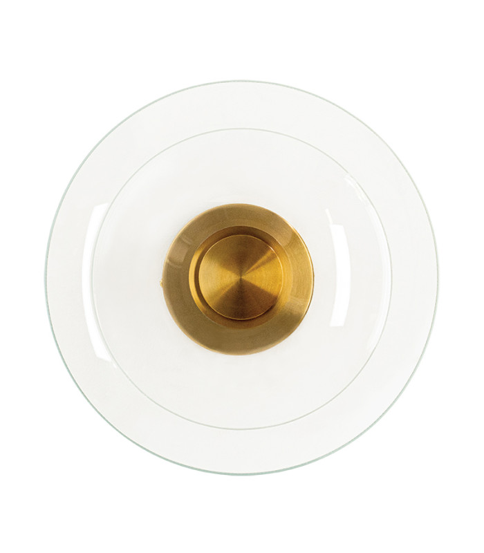Eclipse Integrated Led Wall Lamp Brushed Brass-Clear Glass LED 3000K Dimmable-1