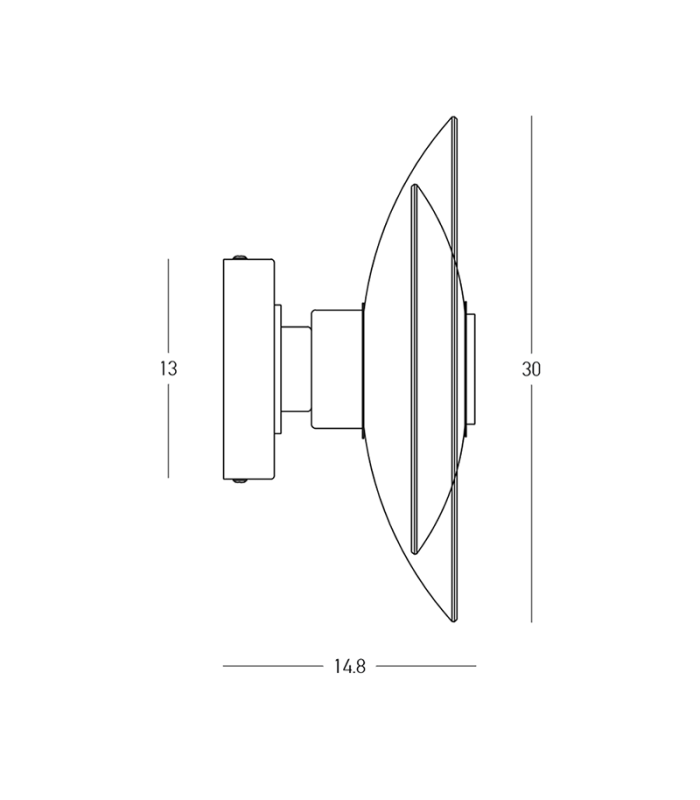 Eclipse Integrated Led Wall Lamp Brushed Brass-Clear Glass LED 3000K Dimmable-4