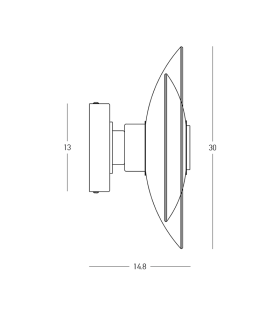 Eclipse Integrated Led Wall Lamp Sandy Black-Smoked Glass LED 3000K Dimmable-2