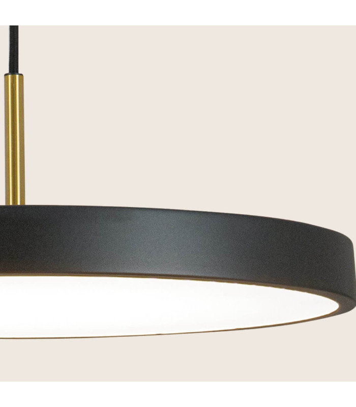 Nivara Pendant Ceiling Light Black Matt-Brushed Brass LED 3000K Dimmable-3