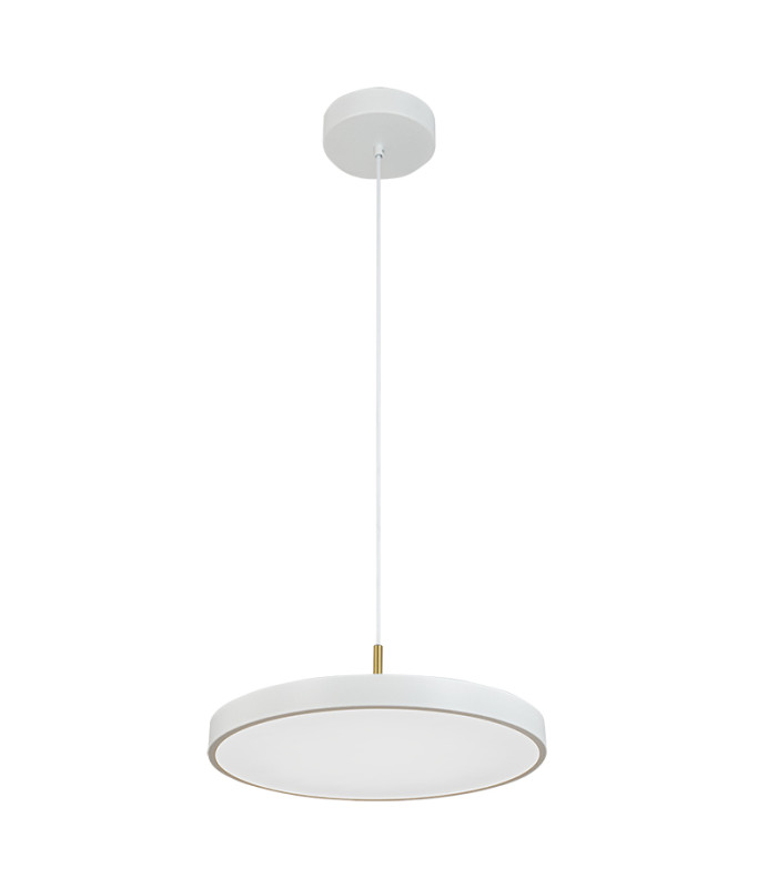 Nivara Pendant Ceiling Light White Matt-Brushed Brass LED 3000K Dimmable-1