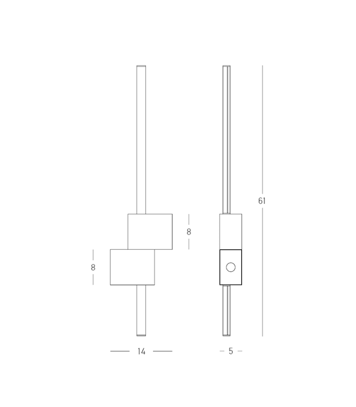 Orla 14cm Integrated Led Wall Lamp Sandy Black LED 3000K Dimmable-4