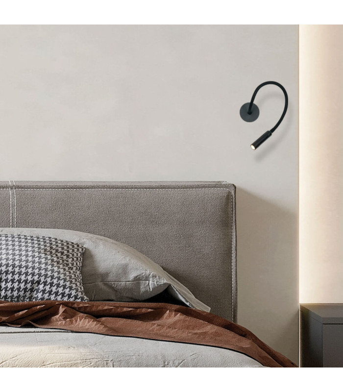 Asteron Recessed Reading Wall Light Sandy Black LED 3000K-2