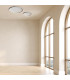 Valora 40cm Integrated Led Semi Flush Ceiling Light Brushed Silver LED 2700-3000-4000K Dimmable-2