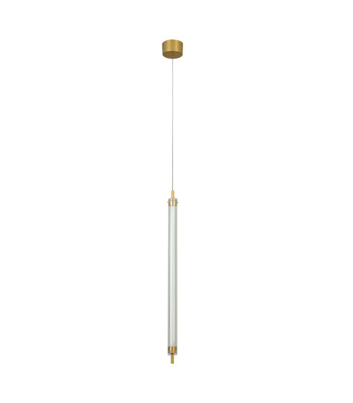 Veyra Slim Pendant Ceiling Light Brushed Gold LED 3000K Dimmable-1