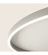 Valora 59cm Flush Ceiling Light Brushed Silver LED 2700-3000-4000K Dimmable-3