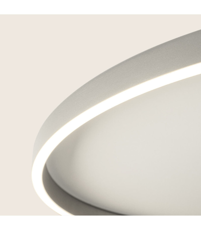 Valora 59cm Flush Ceiling Light Brushed Silver LED 2700-3000-4000K Dimmable-3