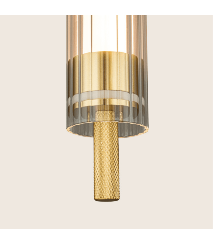 Veyra Slim Pendant Ceiling Light Brushed Gold LED 3000K Dimmable-3