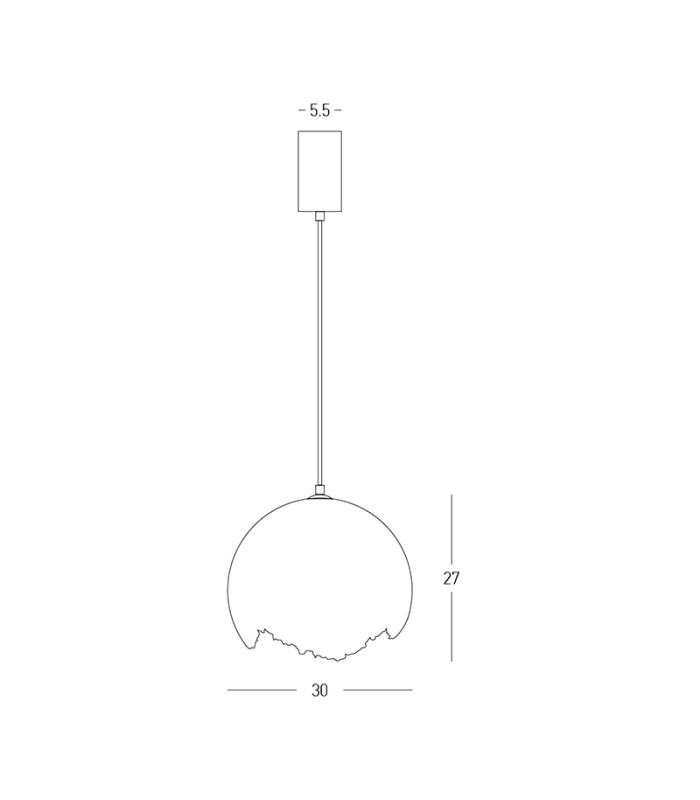 Zambelis Dome Pendant Ceiling Light White 1xE27 LED-5