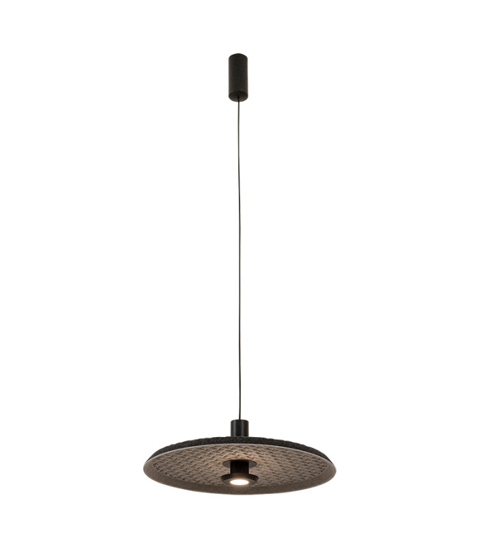 Zambelis Dome Pendant Ceiling Light Grey-Black LED 3000K-1