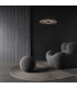 Zambelis Dome Pendant Ceiling Light Grey-Black LED 3000K-2