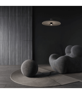Zambelis Dome Pendant Ceiling Light Grey-Black LED 3000K-2