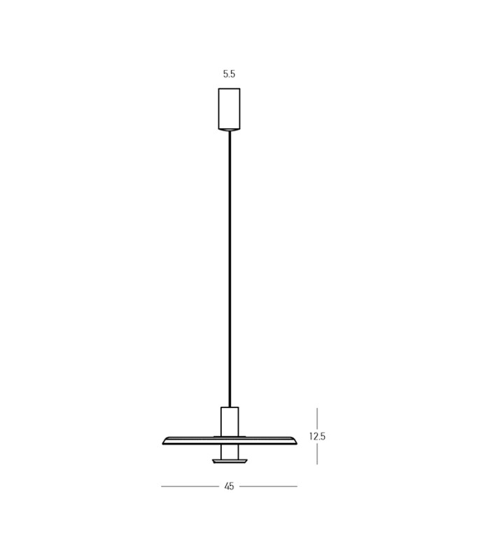 Zambelis Dome Pendant Ceiling Light Grey-Black LED 3000K-7