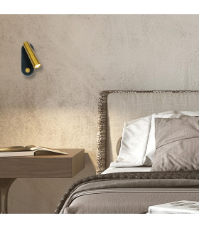 Zambelis Reading Wall Light Black Matt-Gold LED 3000K-2