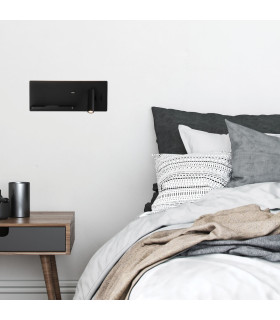 Zambelis Reading Wall Light Black Usb & Wireless Chargers Right LED 3000K-2