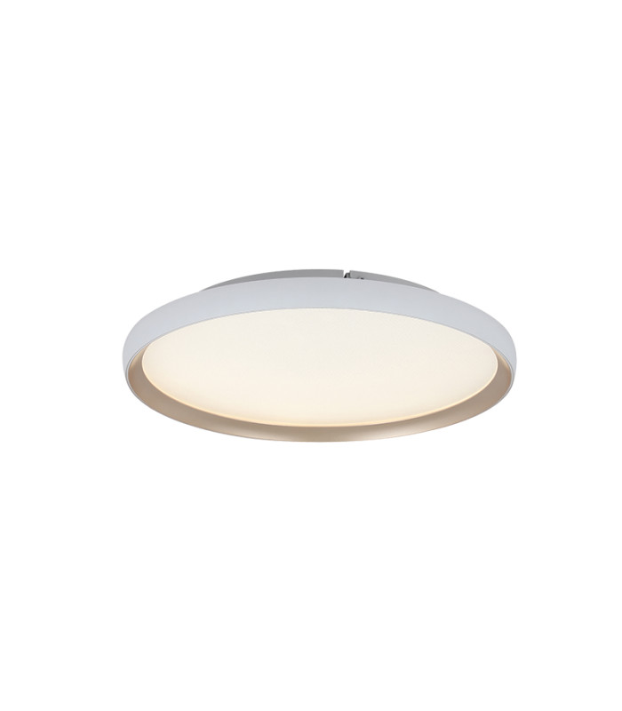 Valora 40cm Integrated Led Semi Flush Ceiling Light White Matt-Gold LED 2700-3000-4000K Dimmable-1