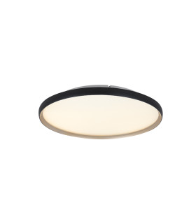 Valora 40cm Integrated Led Semi Flush Ceiling Light Black Matt-Gold LED 2700-3000-4000K Dimmable-1