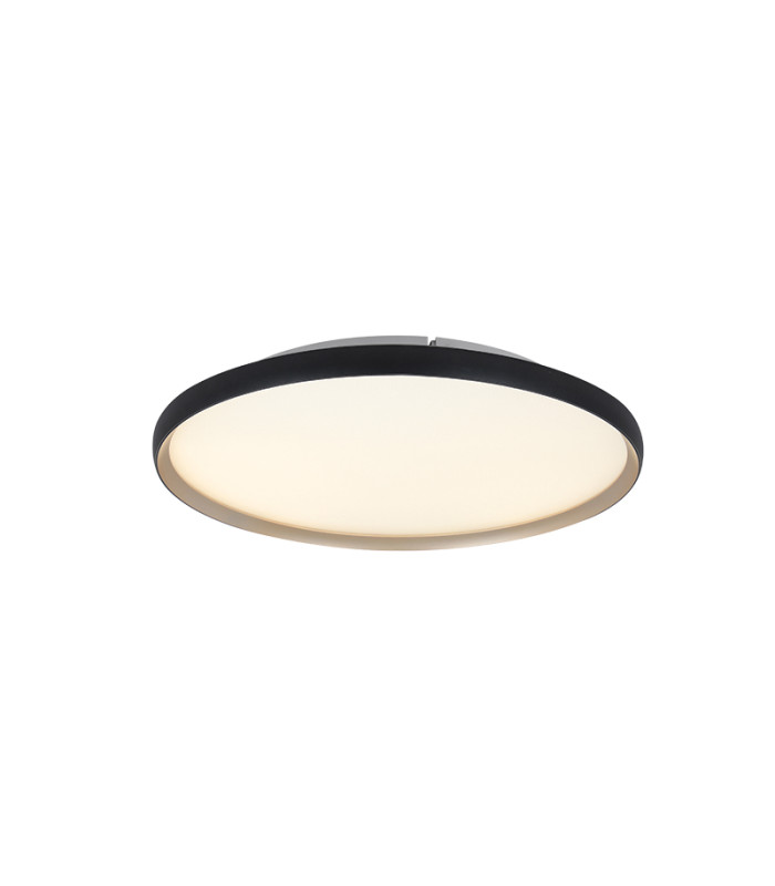 Valora 40cm Integrated Led Semi Flush Ceiling Light Black Matt-Gold LED 2700-3000-4000K Dimmable-1