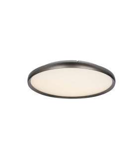 Valora 40cm Integrated Led Semi Flush Ceiling Light Brushed Grey LED 2700-3000-4000K Dimmable-1