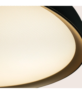 Valora 40cm Integrated Led Semi Flush Ceiling Light Black Matt-Gold LED 2700-3000-4000K Dimmable-2