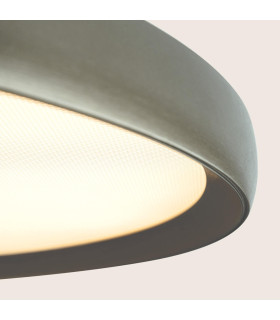 Valora 40cm Integrated Led Semi Flush Ceiling Light Brushed Grey LED 2700-3000-4000K Dimmable-2